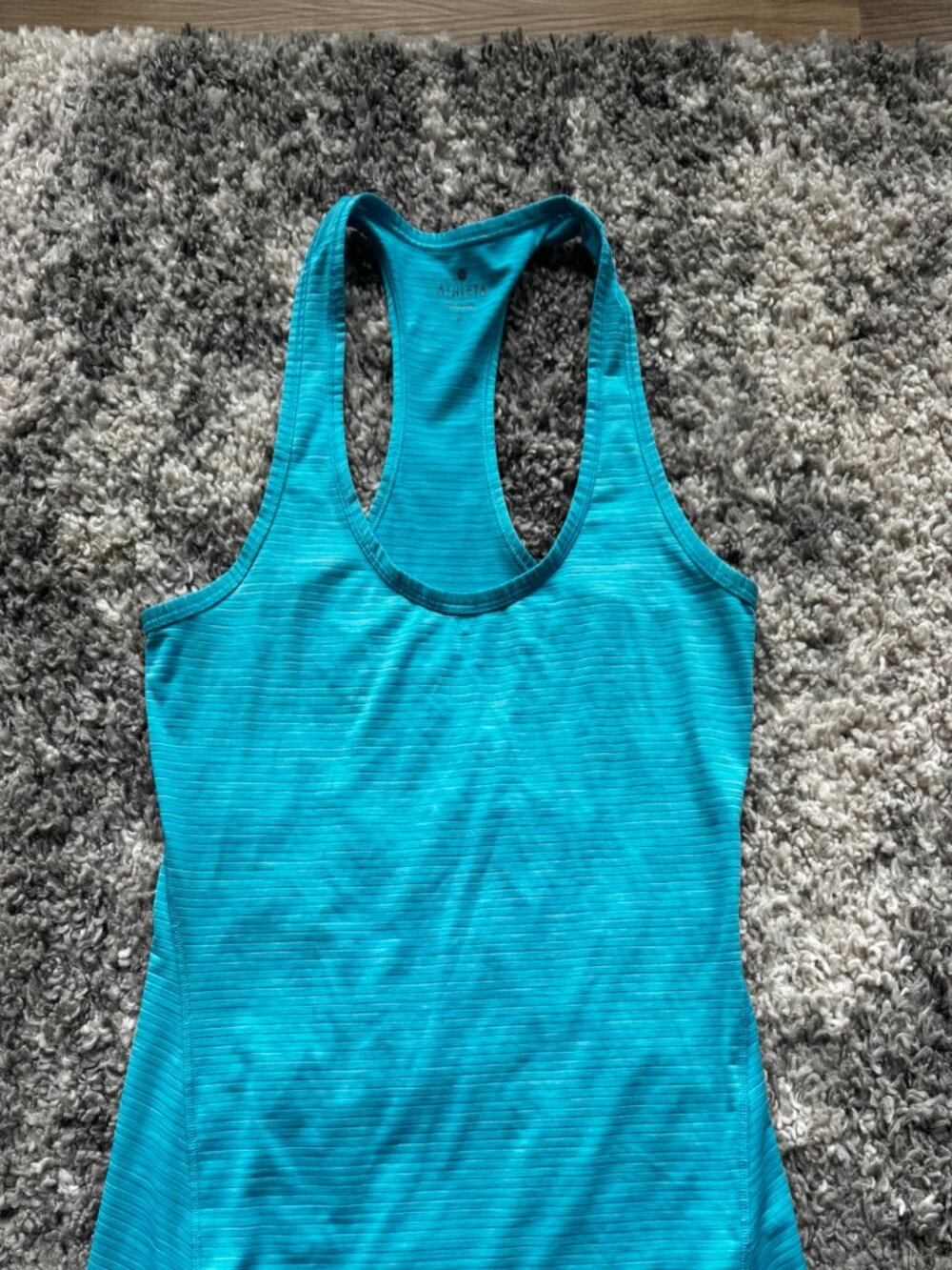 Athleta Space Dye Racerback Training Tank - Turquoise Blue - Picture 2 of 4